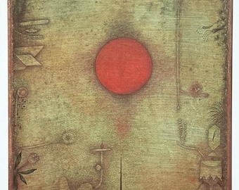 Cartaz da exposição Paul Klee - Ad Marginem - sol vermelho - artista do museu - impressão artística - excelente