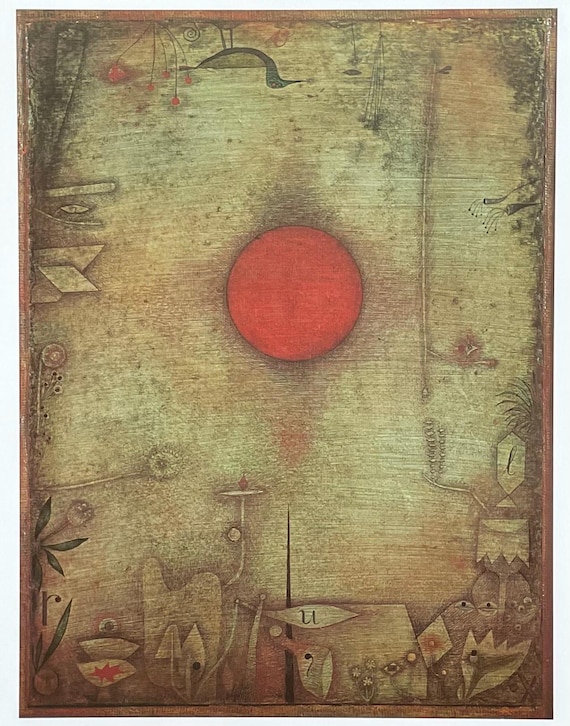 Paul Klee Exhibition Poster - Ad Marginem - Red Sun - Museum