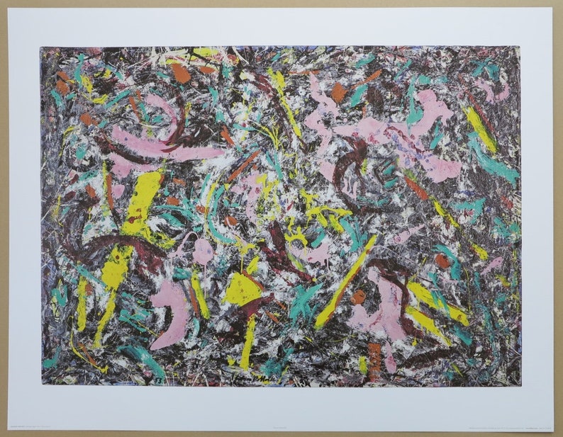 Jackson Pollock Exhibition Poster Unformed Figure Offset Etsy