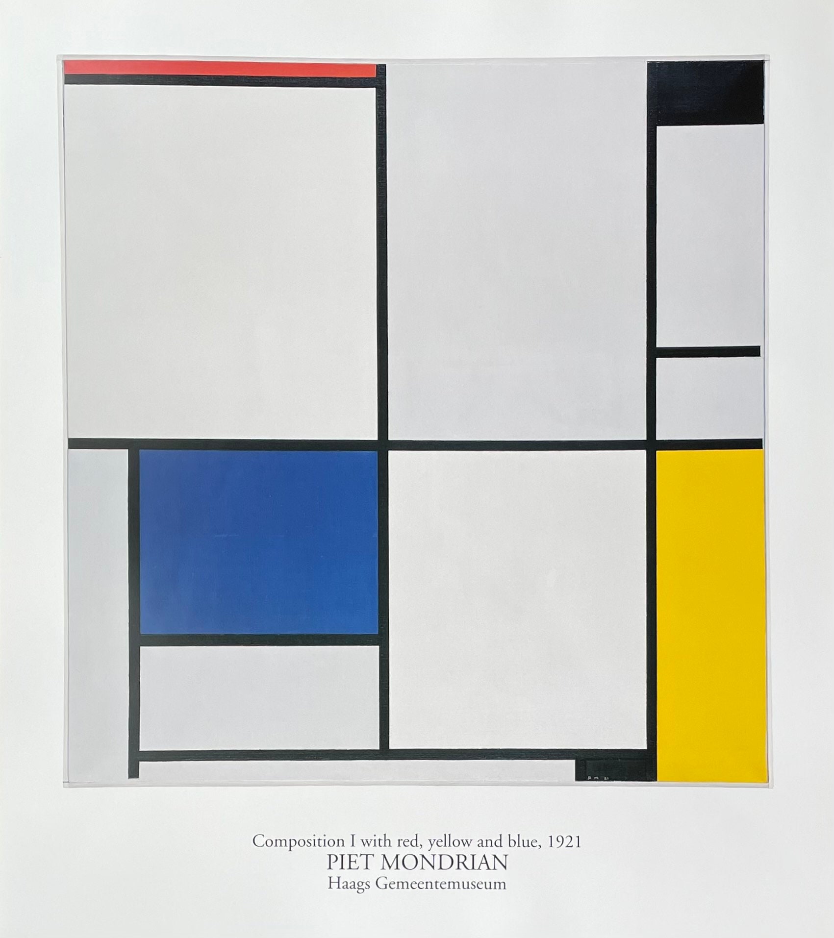 Piet Mondrian Exhibition Poster - Composition I With Red, Yellow
