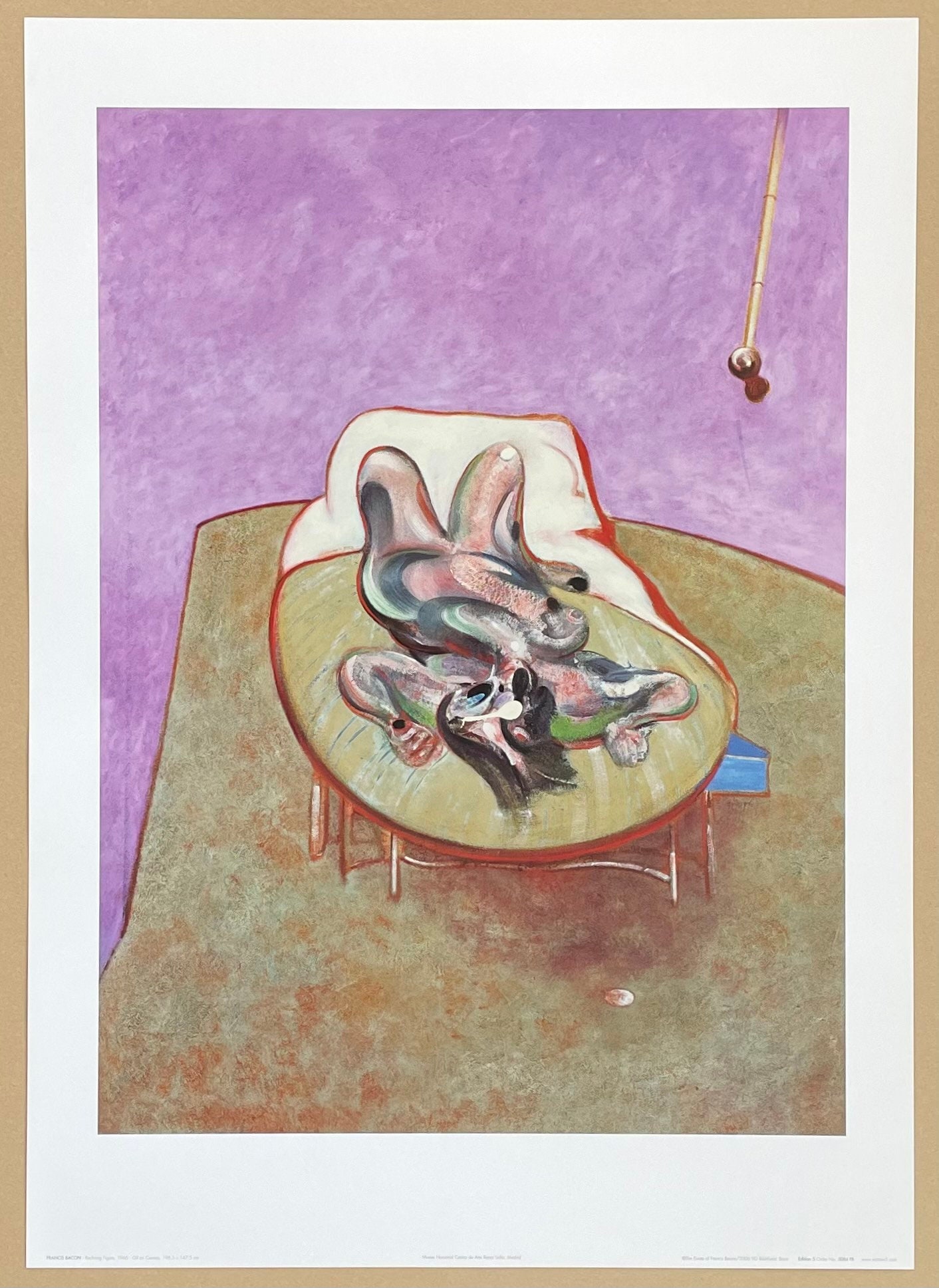 フランシス・ベーコン展ポスター - 横たわる人物 - オフセット
