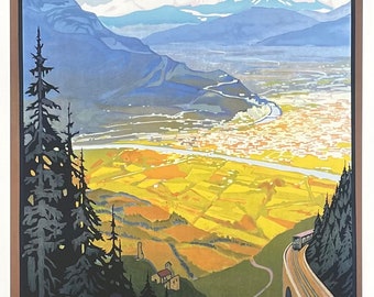 Roger Broders exhibition poster - Grenoble - mountains - France - Travel - Tourism - art print - reproduction