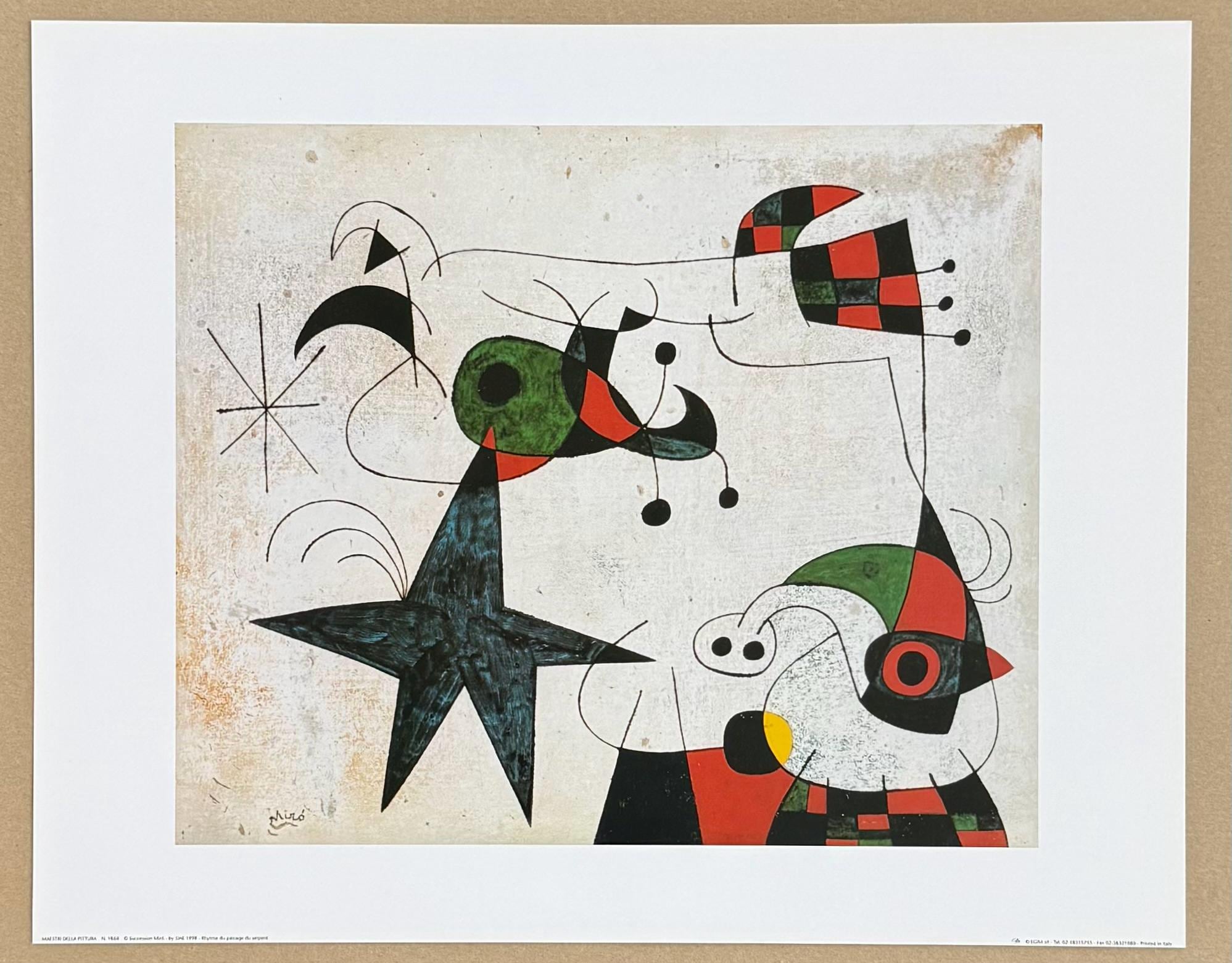Joan Miro Exhibition Poster - Rhythm of the Snake's Passage