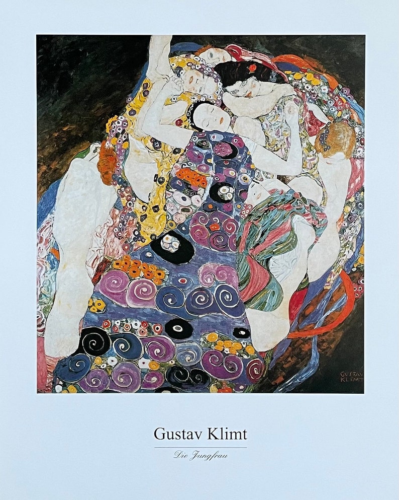 Gustav Klimt Exhibition Poster the Virgin Museum Artist Etsy