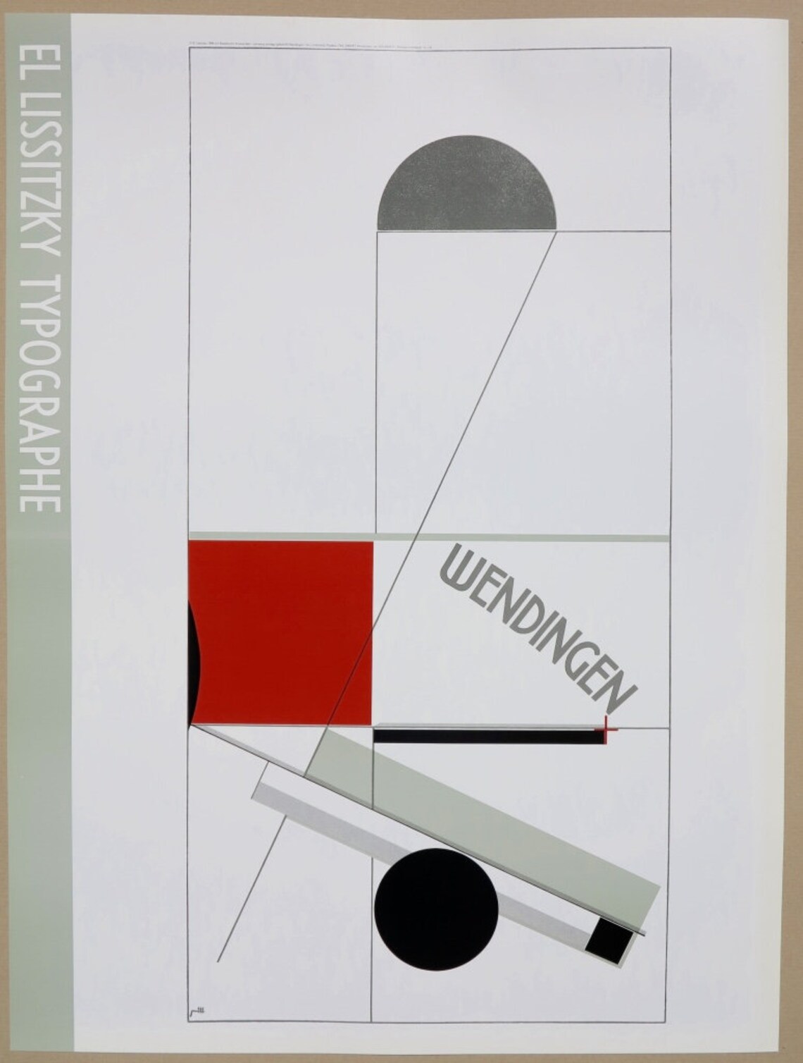 El Lissitzky exhibition poster design for the cover of the