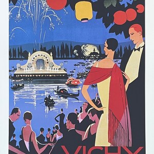 Vichy - Francia - Turismo francés - Vacaciones - Viajes - Publicidad - Impresión de arte decorativo - Cartel de exposición
