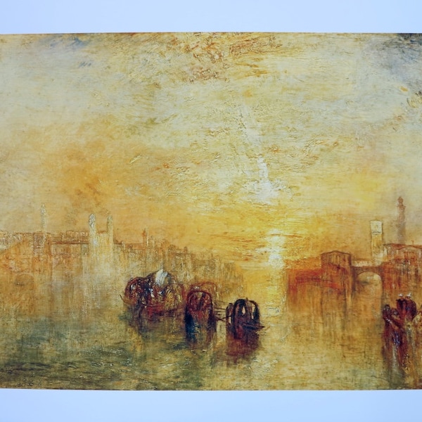 Affiche d'exposition de William Turner - Aller au bal, Venise 1846 - impression de musée