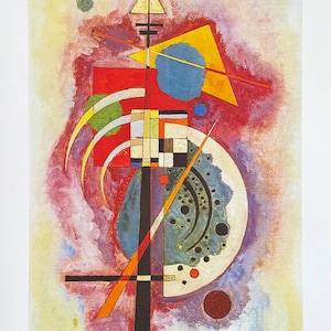Kandinsky exhibition poster - Hommage a Grohmann - museum artist - art print - offset lithograph