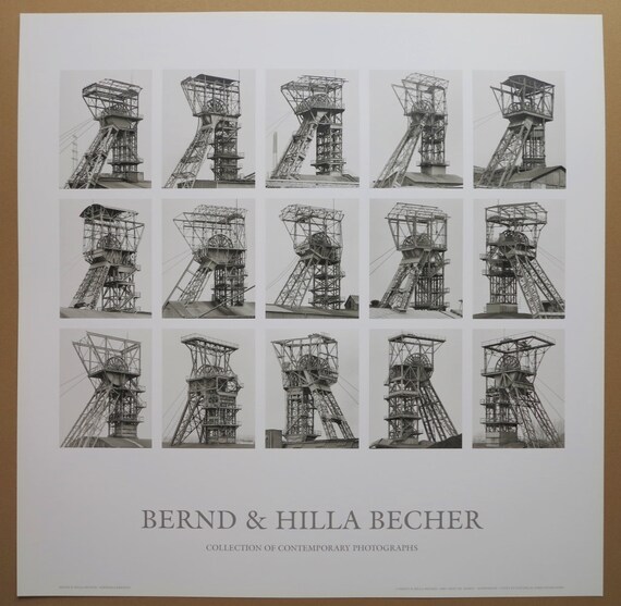 Bernd and Hilla Becher Exhibition Poster - Collection of