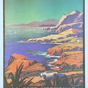 La Cote Vermeille - Francia - Turismo francés - Viajes - Publicidad - impresión de arte decorativo - cartel de exposición - reproducción