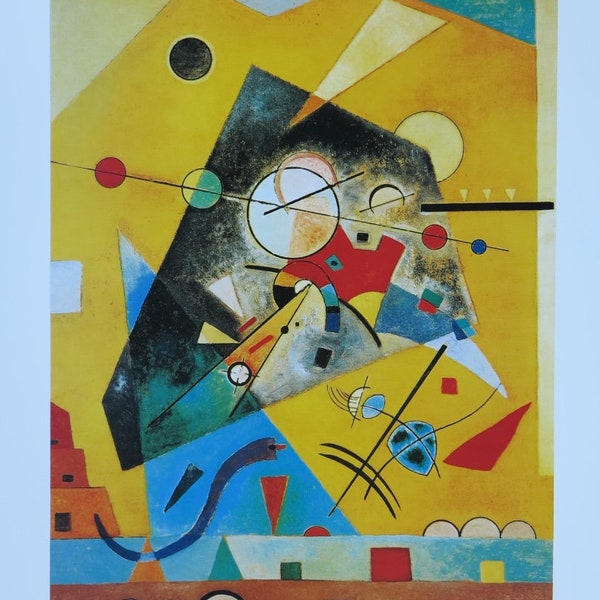 Affiche d’exposition Wassily Kandinsky - Harmonie tranquille, 1924 - imprimé de musée vintage - 1999