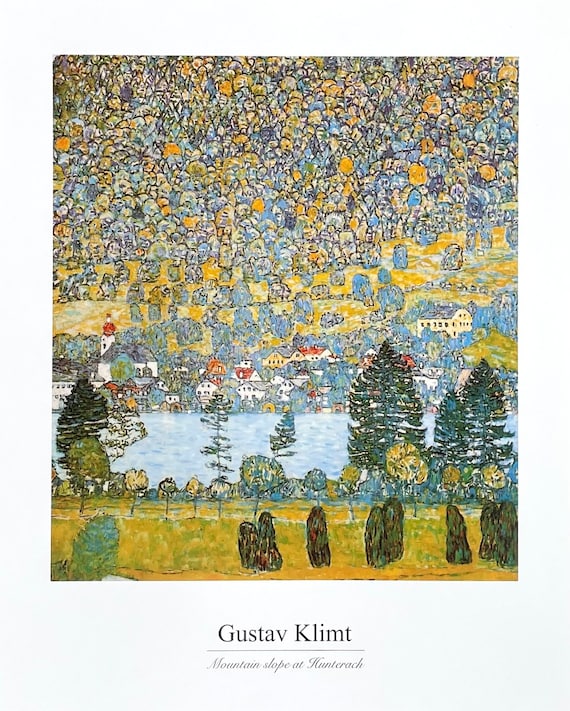 Gustav Klimt Exhibition Poster - Mountain Slope at Hunterach