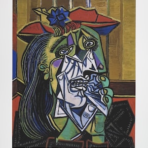 Pablo Picasso exhibition poster Weeping woman museum print excellent image 1