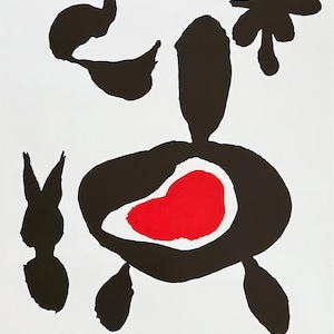 Joan Miro exhibition poster - Study for the Cover of the Catalogue - museum artist - art print - surrealism