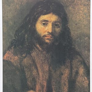 Cartel de la exposición Rembrandt van Rijn - Retrato de un joven - artista del museo - impresión artística - años 70