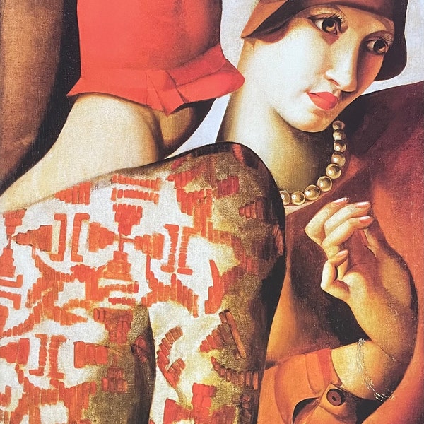Affiche de l’exposition Tamara de Lempicka - Partager des secrets - Deux copines - art déco - artiste de musée - tirage d’art - excellent