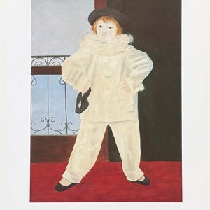 Pablo Picasso exhibition poster - Paul as a Pierrot - museum artist - art print
