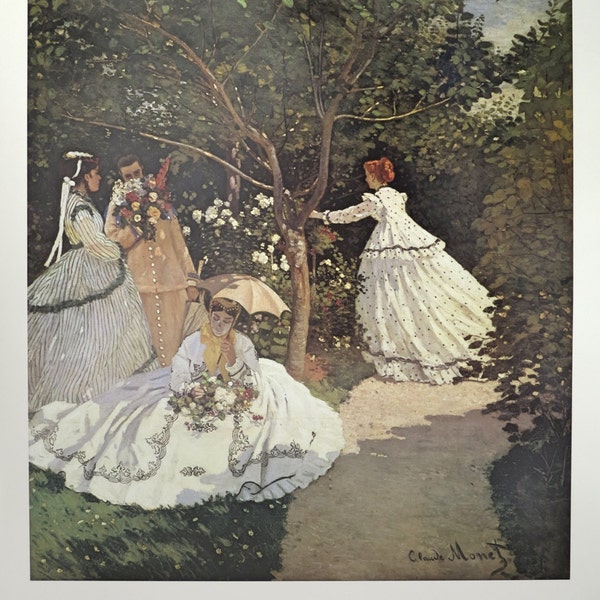 Affiche de l’exposition Claude Monet - Femmes au Jardin - 1866-1867 - impression du musée - excellent état