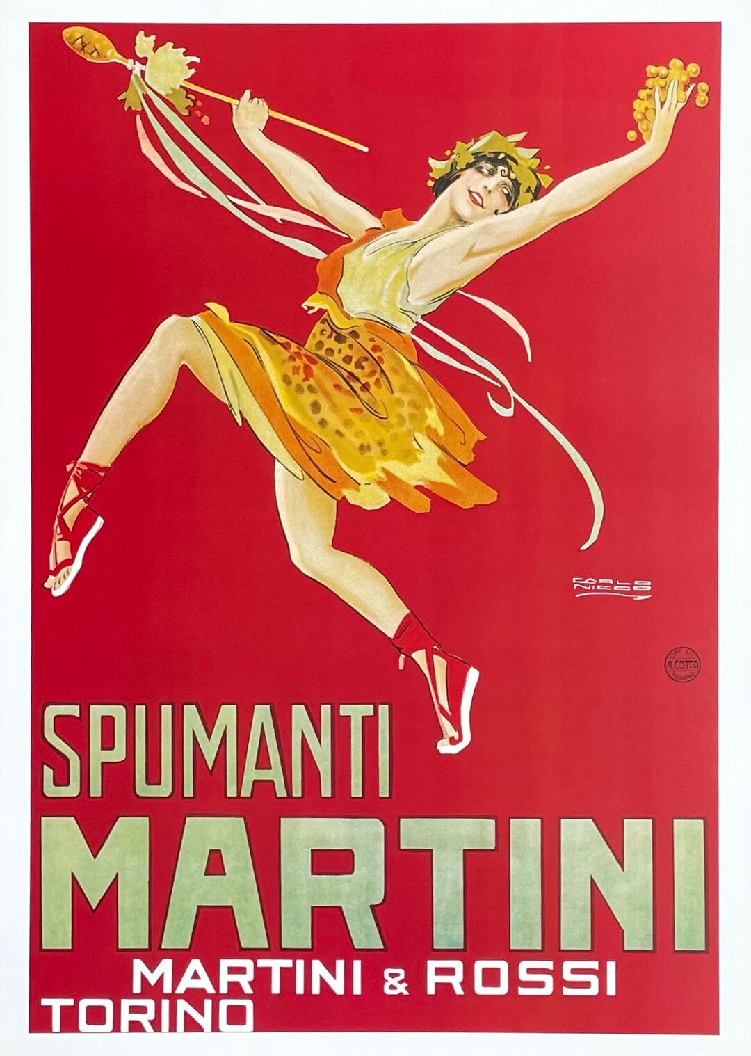 Spumanti Exhibition Poster Martini and Rossi Drinks Decorative Art