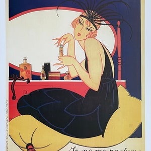 Poster della mostra Parfums Djemil - pubblicità francese - art nouveau - stampa artistica decorativa - riproduzione - litografia offset