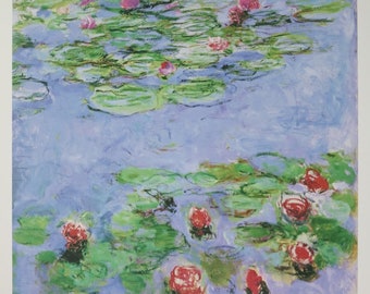 Claude Monet exhibition poster - Water lilies - impressionist - romantic - museum artist - art print