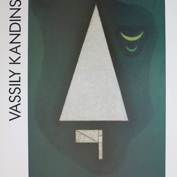 Impression d’exposition Kandinsky - affiche de musée vintage - lithographie offset - bauhaus - expressionniste abstrait