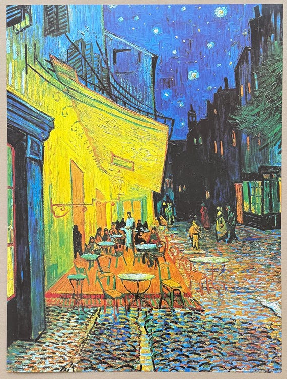 Vincent van Gogh-tentoonstellingsposter Cafe at Night Arles