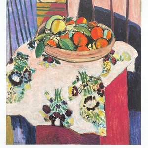 Henri Matisse exhibition poster - Basket of Oranges - still life - fruit - French Art - museum artist - art print