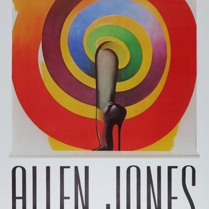 Allen Jones tentoonstellingsposter Kunst Museum Düsseldorf zeer zeldzame museumprint Pop Art Britse kunstenaar offset litho 1980 afbeelding 1