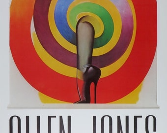 Allen Jones exhibition poster - Kunst Museum Dusseldorf - very rare museum print -  Pop Art - British artist - offset litho - 1980