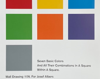 Sol LeWitt exhibition poster - Seven Basic Colors - minimal art - museum artist - art print