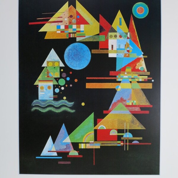 Affiche d’exposition Vassily Kandinsky - Spitzen im Bogen - impression du musée - 1999