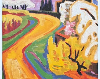 Karl Schmidt Rottluff exhibition poster - Spring - Die Brucke - German expressionist - museum artist - art print