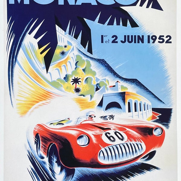 Monaco Race Poster Etsy