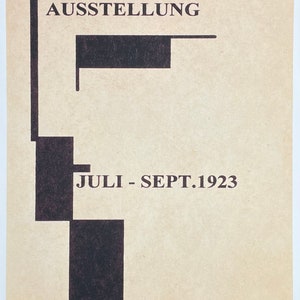 Oskar Schlemmer exhibition poster - Bauhaus Weimar Ausstellung - German painter - art print - excellent condition - cubism - reproduction