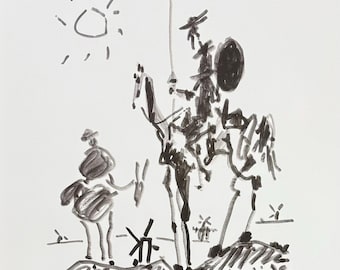 Pablo Picasso exhibition poster - Don Quichote - museum artist - art print