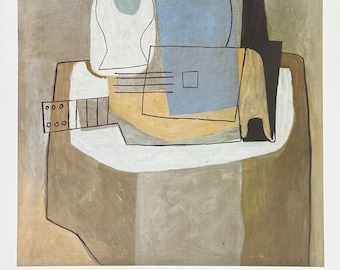 パブロ・ピカソ展ポスター - ギター、ボトル、フルーツボウル