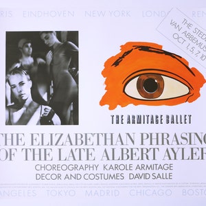 The Armitage Ballet - David Salle - vintage exhibition poster - offset lithograph - 1986
