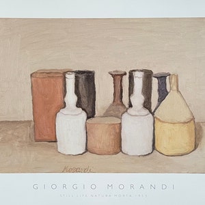 Cartel de exposición de Giorgio Morandi - Naturaleza muerta - Natura Morta - 1953 - Pintor italiano - Artista de museo - Impresión de arte