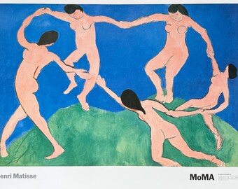 Henri Matisse exhibition poster - Dance - dancers - French Art - museum artist - art print - 2013