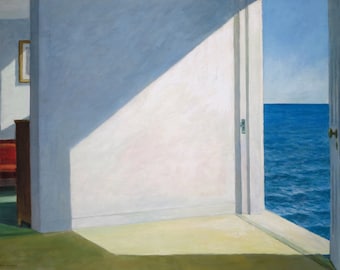 Affiche Edward Hopper - Chambres au bord de la mer - artiste du musée - impression d'art - lithographie offset