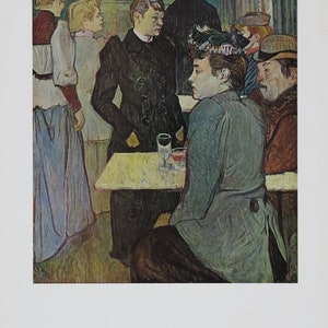 Henri de Toulouse Lautrec exhibition poster - A corner of the Moulin de la Galette - National Gallery of Art - vintage print - 1970s