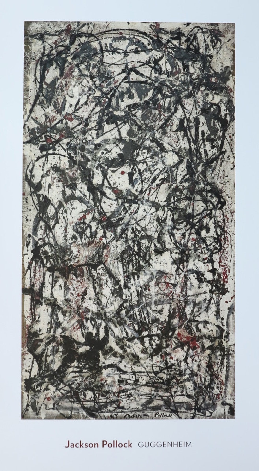 Jackson Pollock Exhibition Poster Enchanted Forest Action Painting Guggenheim American Artist