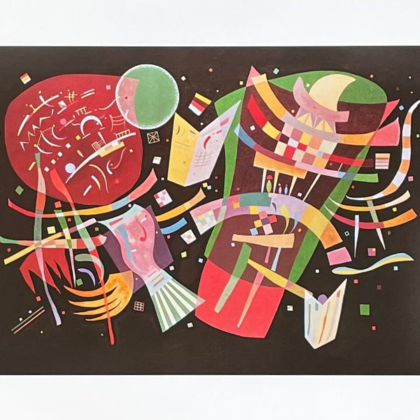 Affiche de l’exposition Wassily Kandinsky - Composition X - artiste du musée - tirage d’art - 1998