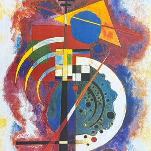 Kandinsky exhibition poster - hommage a Grohmann - museum artist - art print - offset lithograph