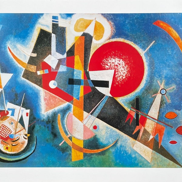 Affiche de l'exposition Wassily Kandinsky - Im Blau - artiste du musée - impression d'art - bleu - 2003