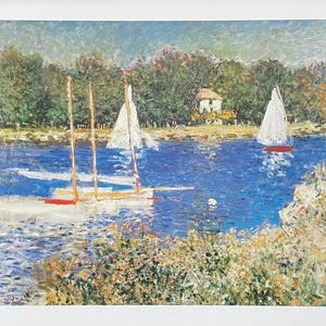 Claude Monet exhibition poster - The bassin at Argenteuil - impressionist - romantic - museum artist - large art print