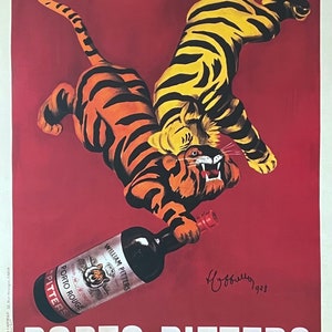 Porto Pitters exhibition poster - cheers - drinks - decorative art print - restaurant - bar - reproduction - Leonetto Cappiello