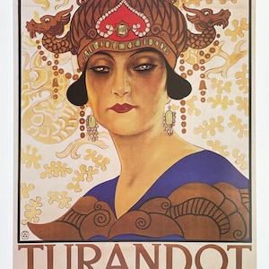 Manifesto della mostra Turandot - Giacomo Puccinin - Opera italiana - musical - stampa artistica - riproduzione