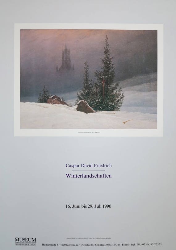 Caspar David Friedrich Exhibition Poster Winter Landscape Etsy